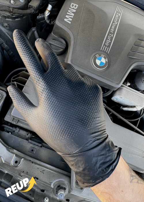 8 Mil Black Diamond-Grip Nitrile Gloves