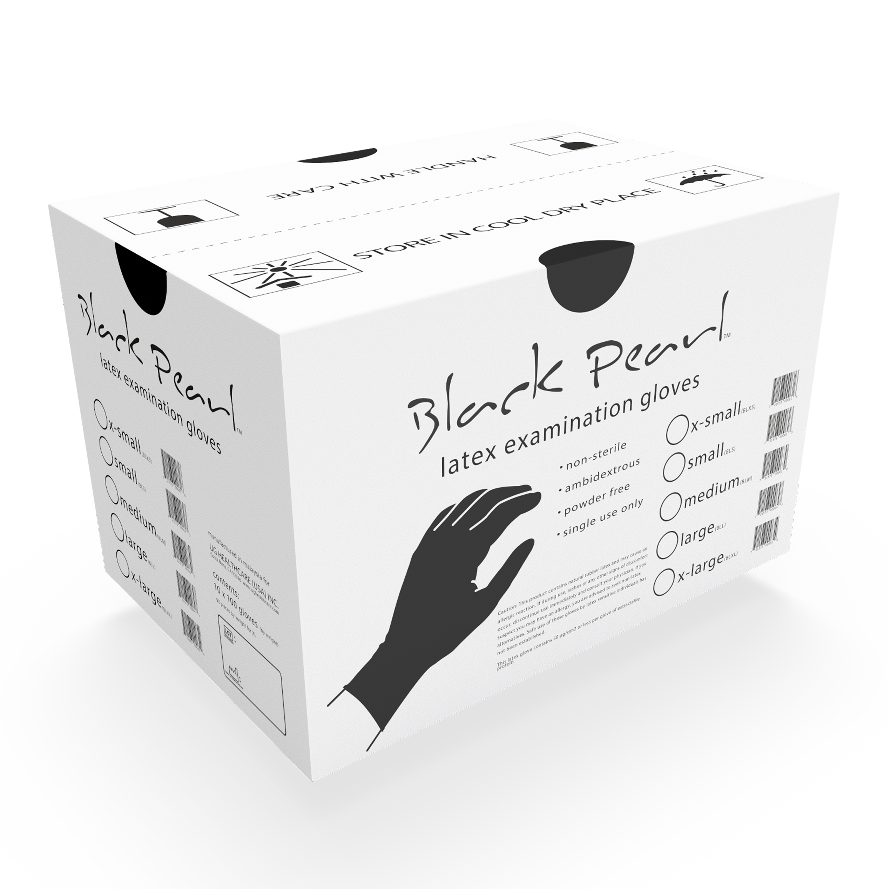 Professional 6 Mil Black Latex Gloves