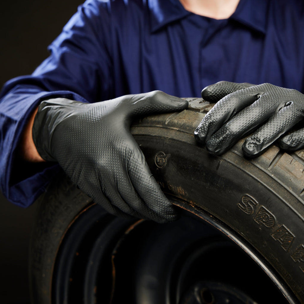 8 Mil Black Diamond-Grip Nitrile Gloves