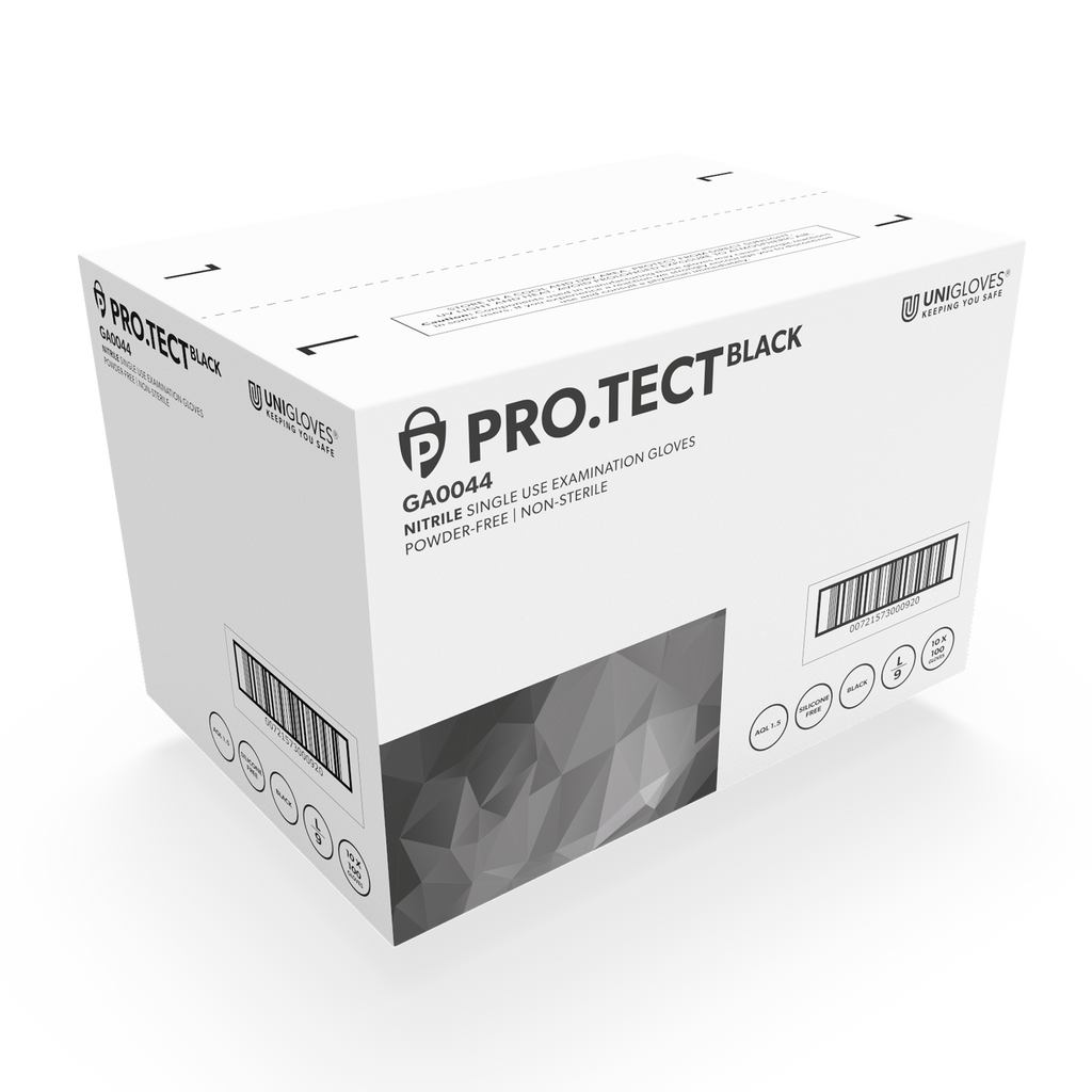 5 Mil Black Nitrile Gloves