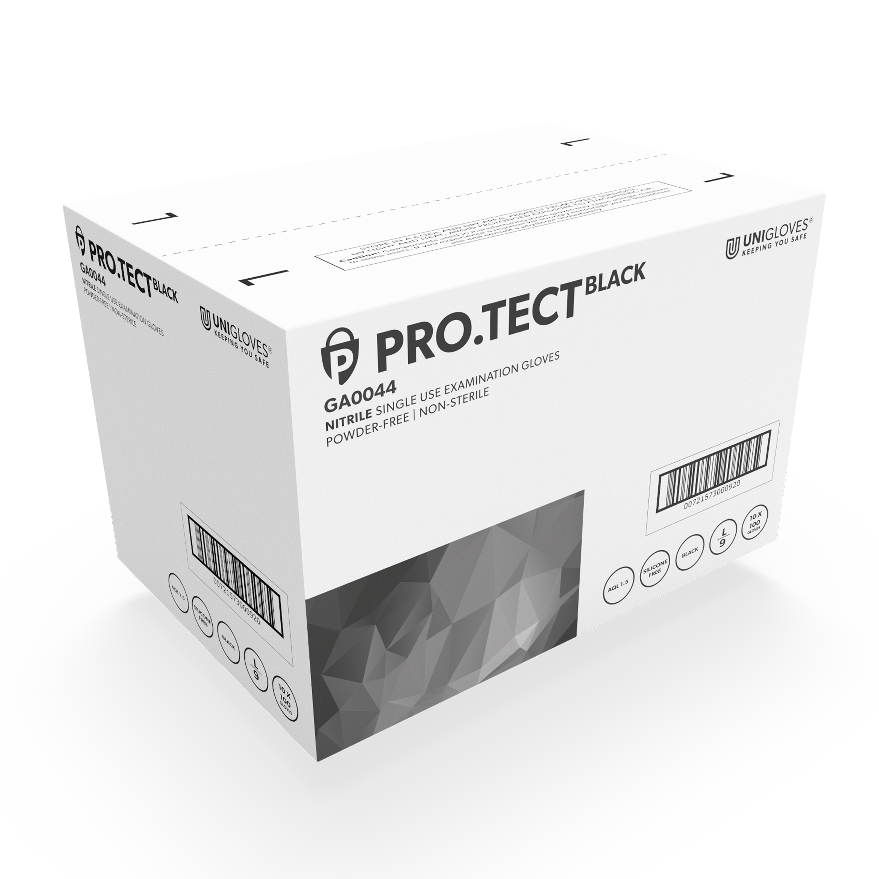 5 Mil Black Nitrile Gloves