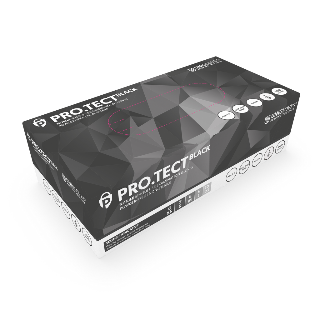 5 Mil Black Nitrile Gloves