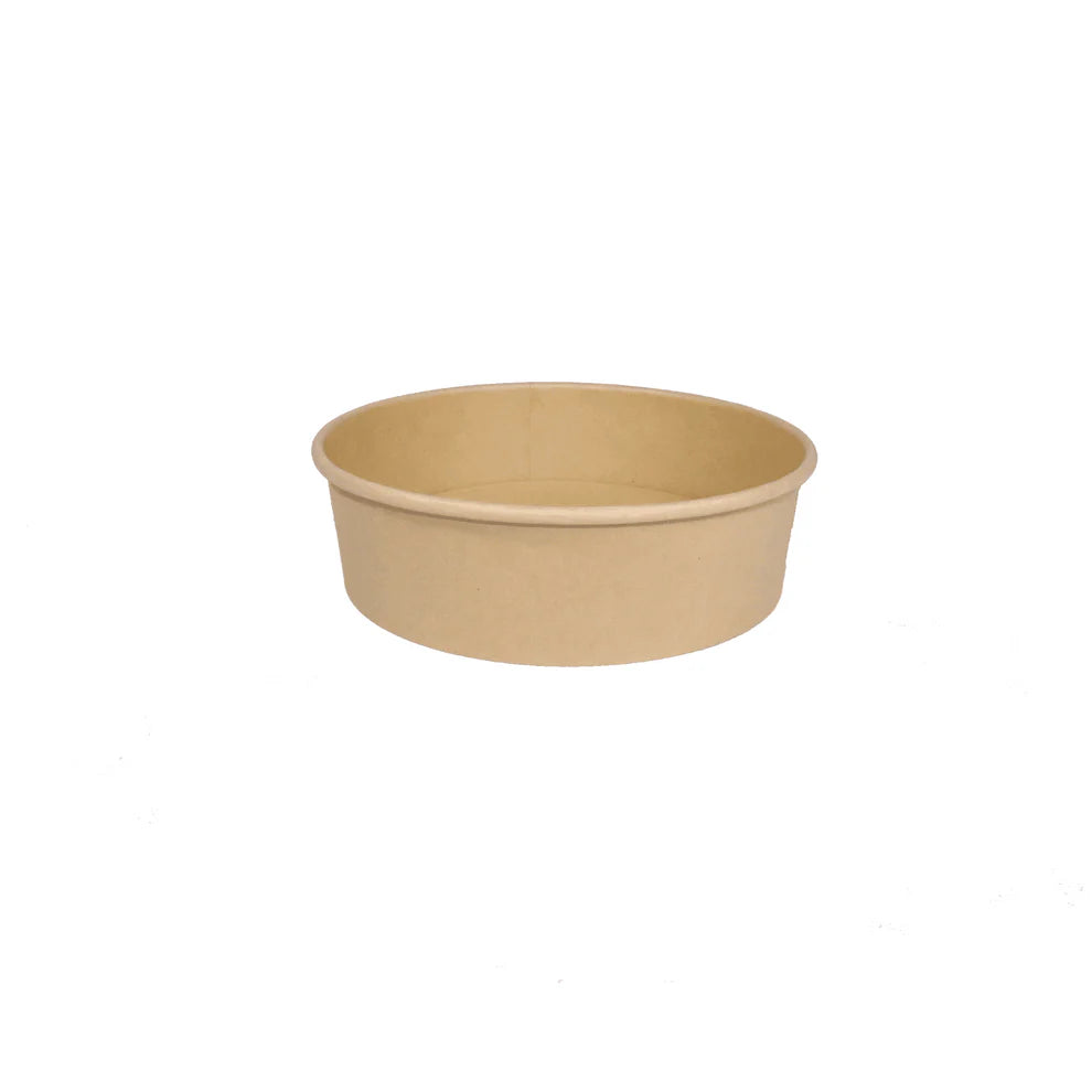 Round Kraft Paper Food Containers – 8,12,16,24,48 oz (500/Case)