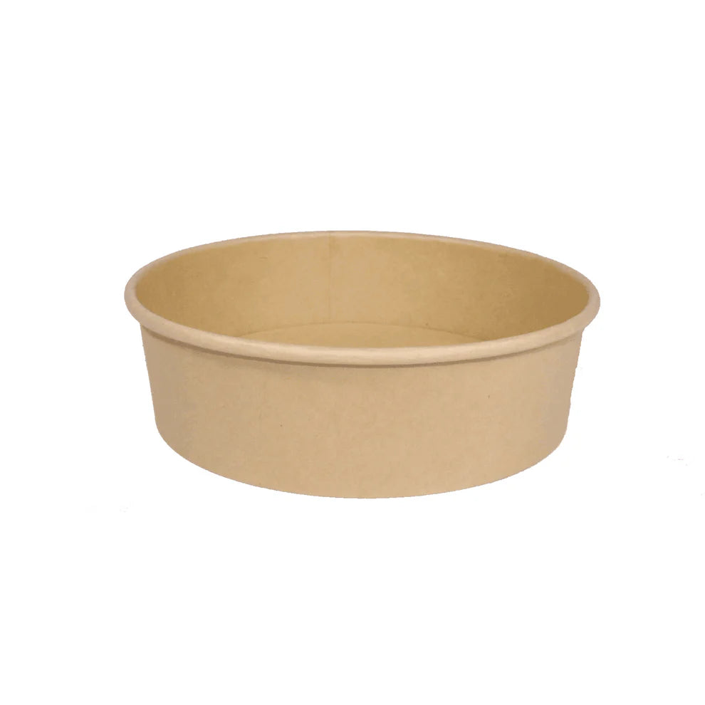Round Kraft Paper Food Containers – 8,12,16,24,48 oz (500/Case)