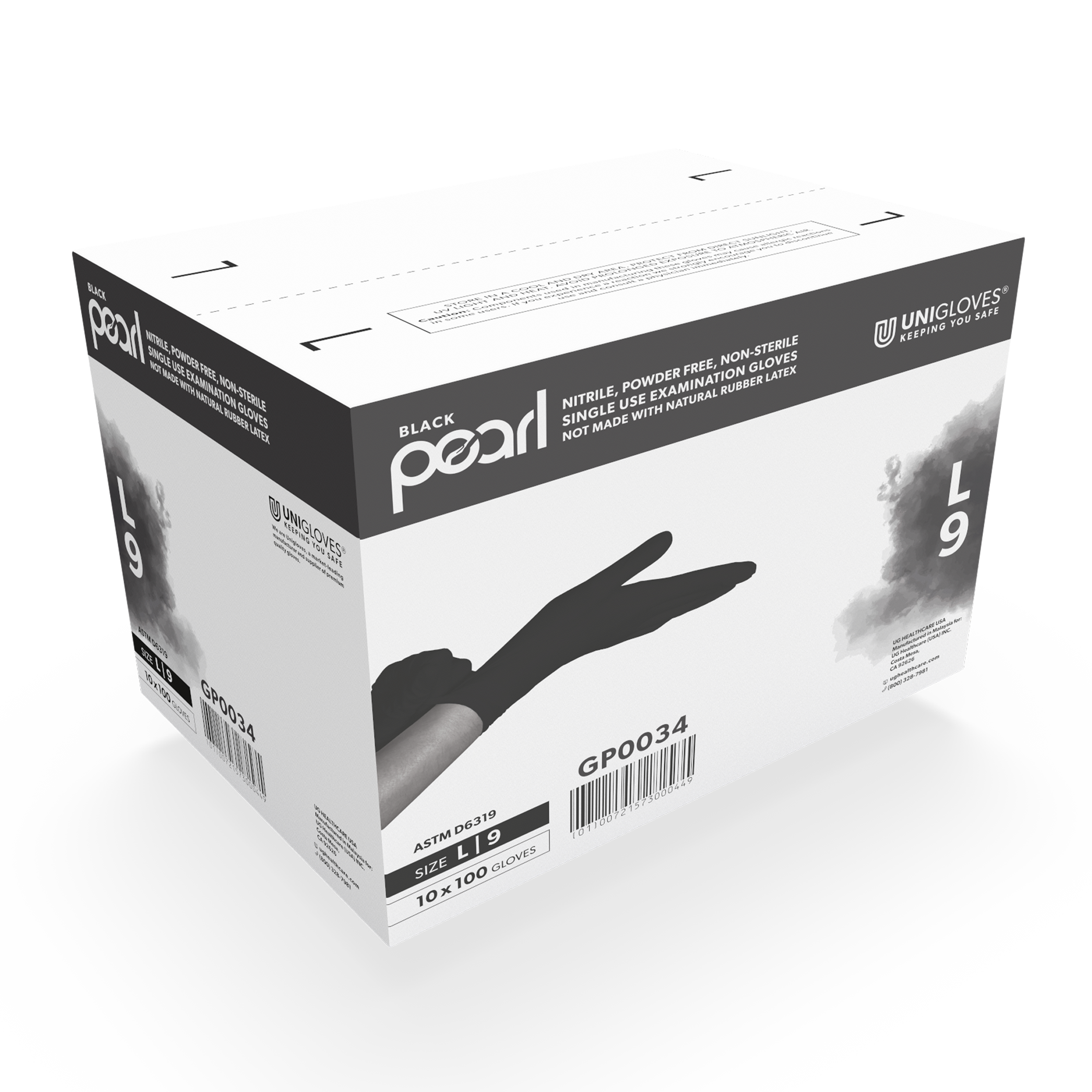 4 Mil Professional Black Nitrile Gloves