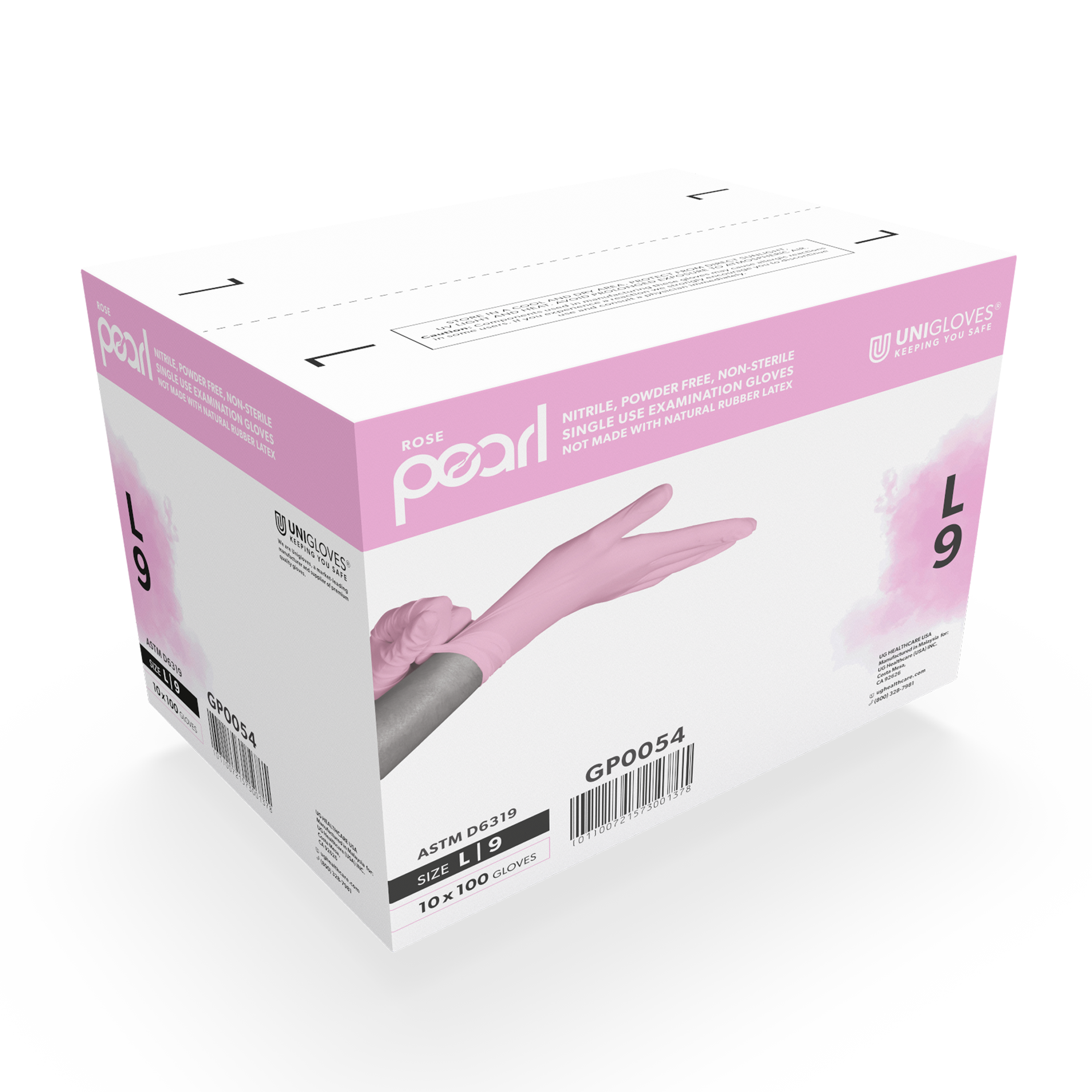 4 Mil Professional Rose Nitrile Gloves