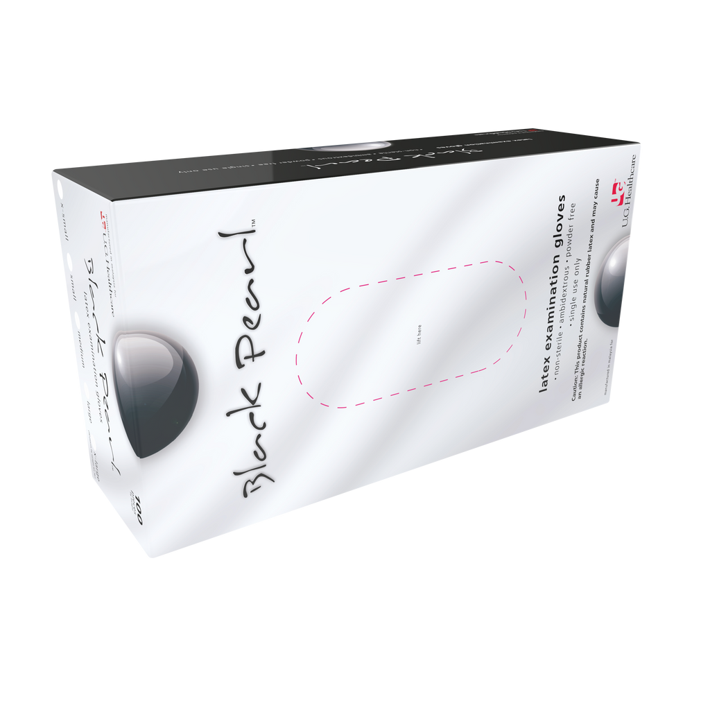 Professional 6 Mil Black Latex Gloves