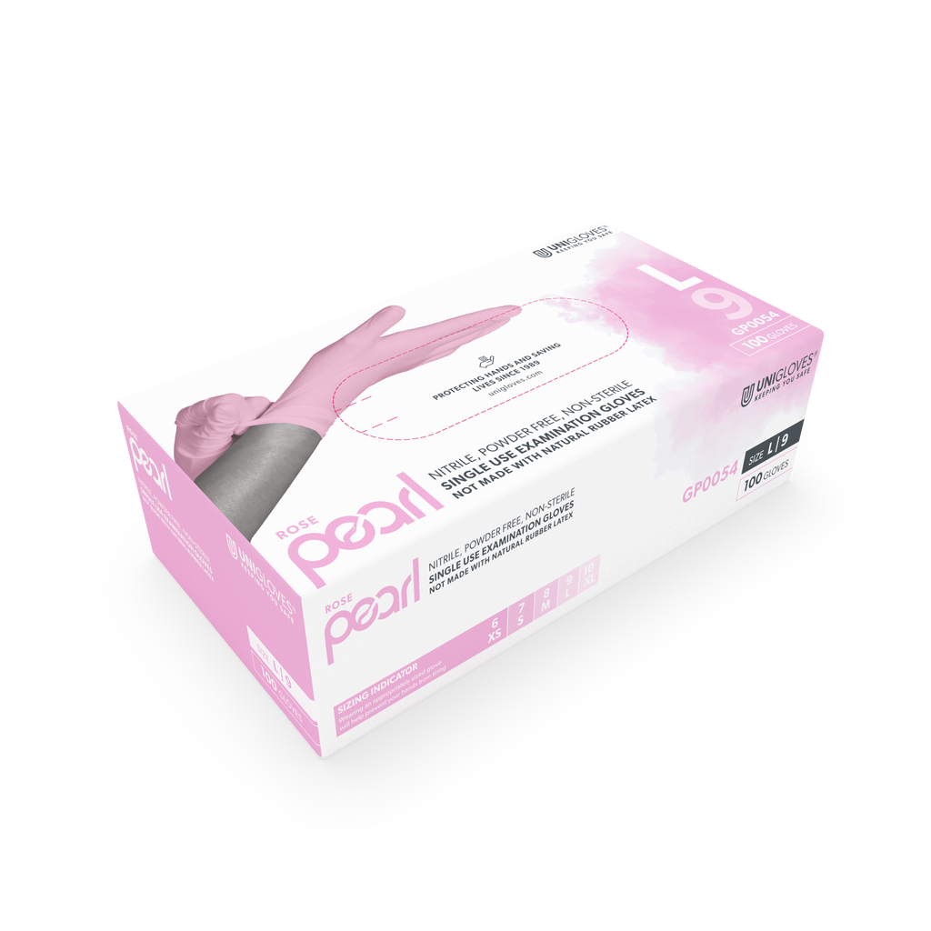 4 Mil Professional Rose Nitrile Gloves