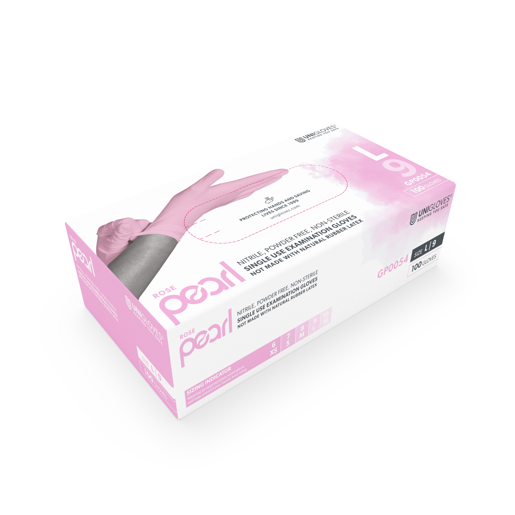 4 Mil Professional Rose Nitrile Gloves