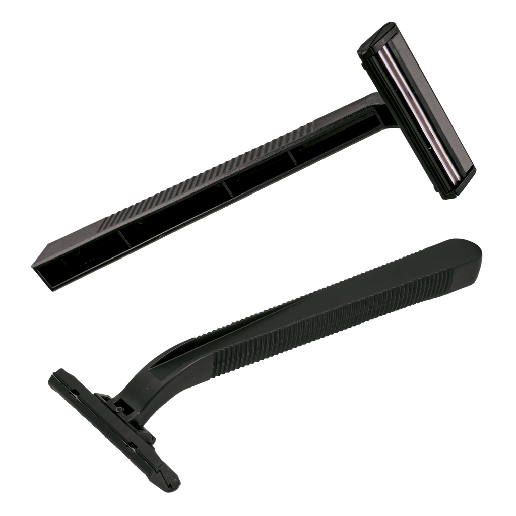Black Disposable Razors – Double-Blade Stainless Steel for Professional Prep